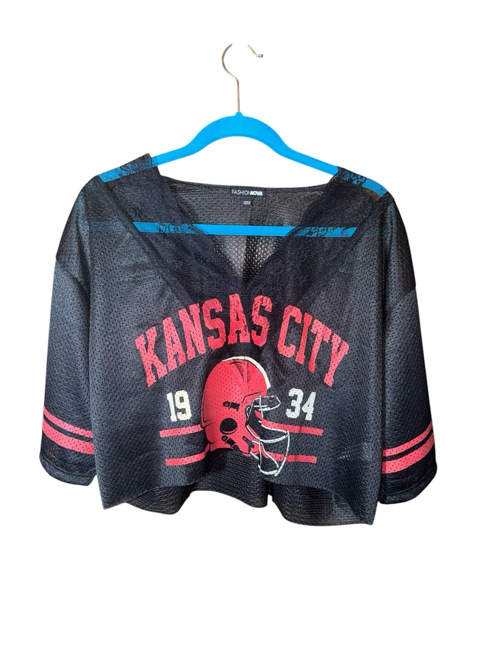 NWOT Fashion Nova Kansas City  Oversized Lace Crop Top Size Medium